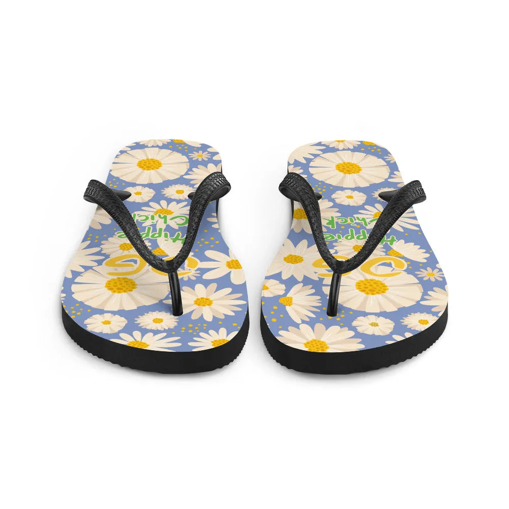 Blue Daisies Flip-Flops