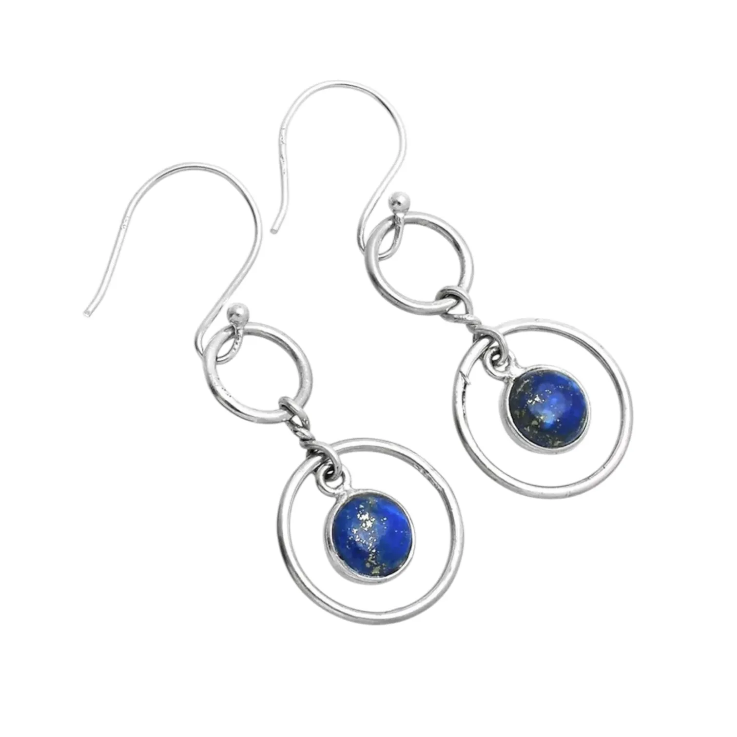 Blue Lapis Solid 925 Sterling Silver Earrings