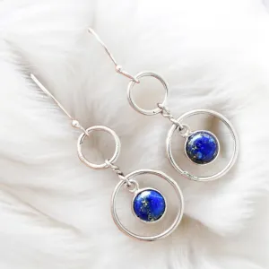 Blue Lapis Solid 925 Sterling Silver Earrings