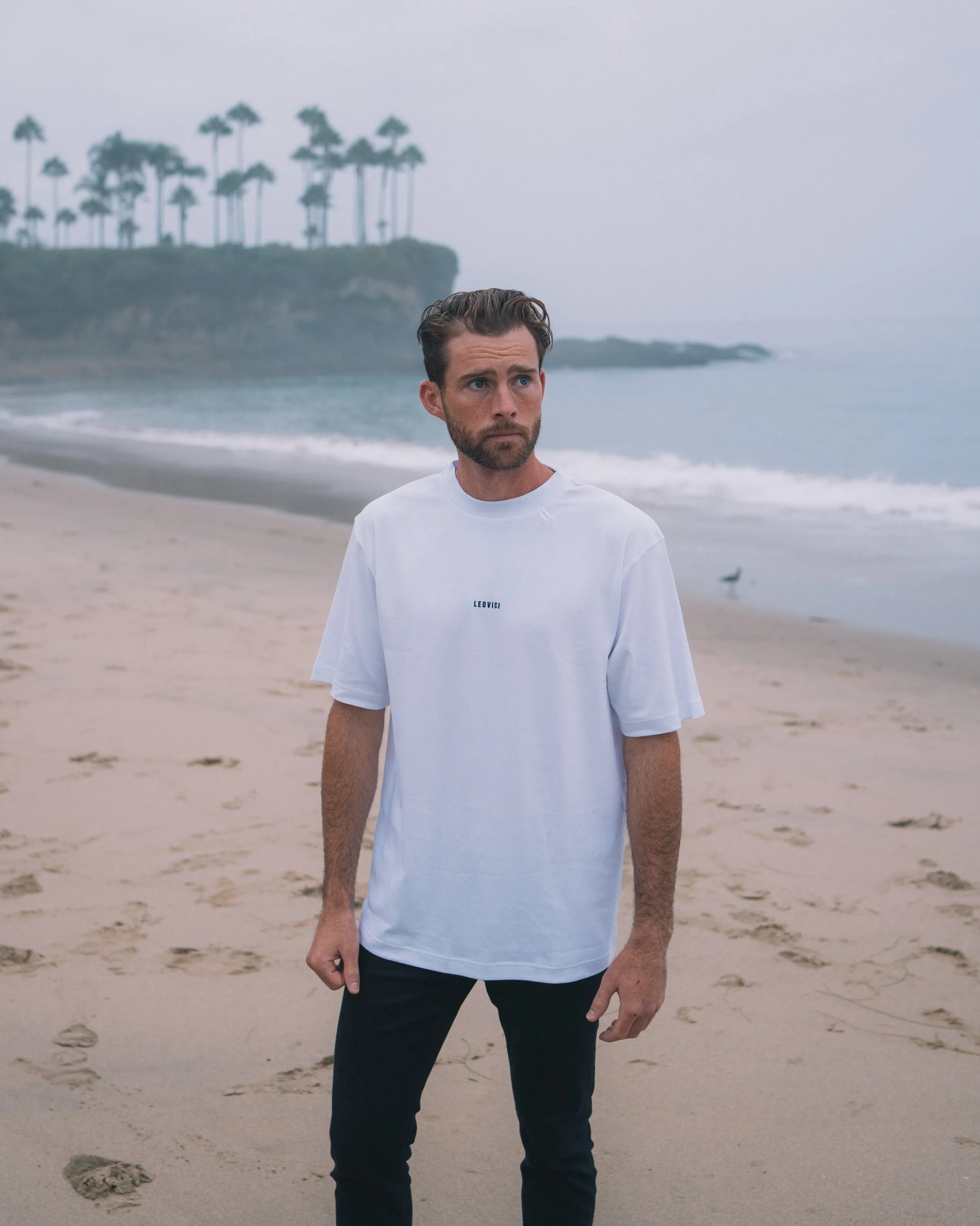 Box Cut Mini Logo T Shirt - White