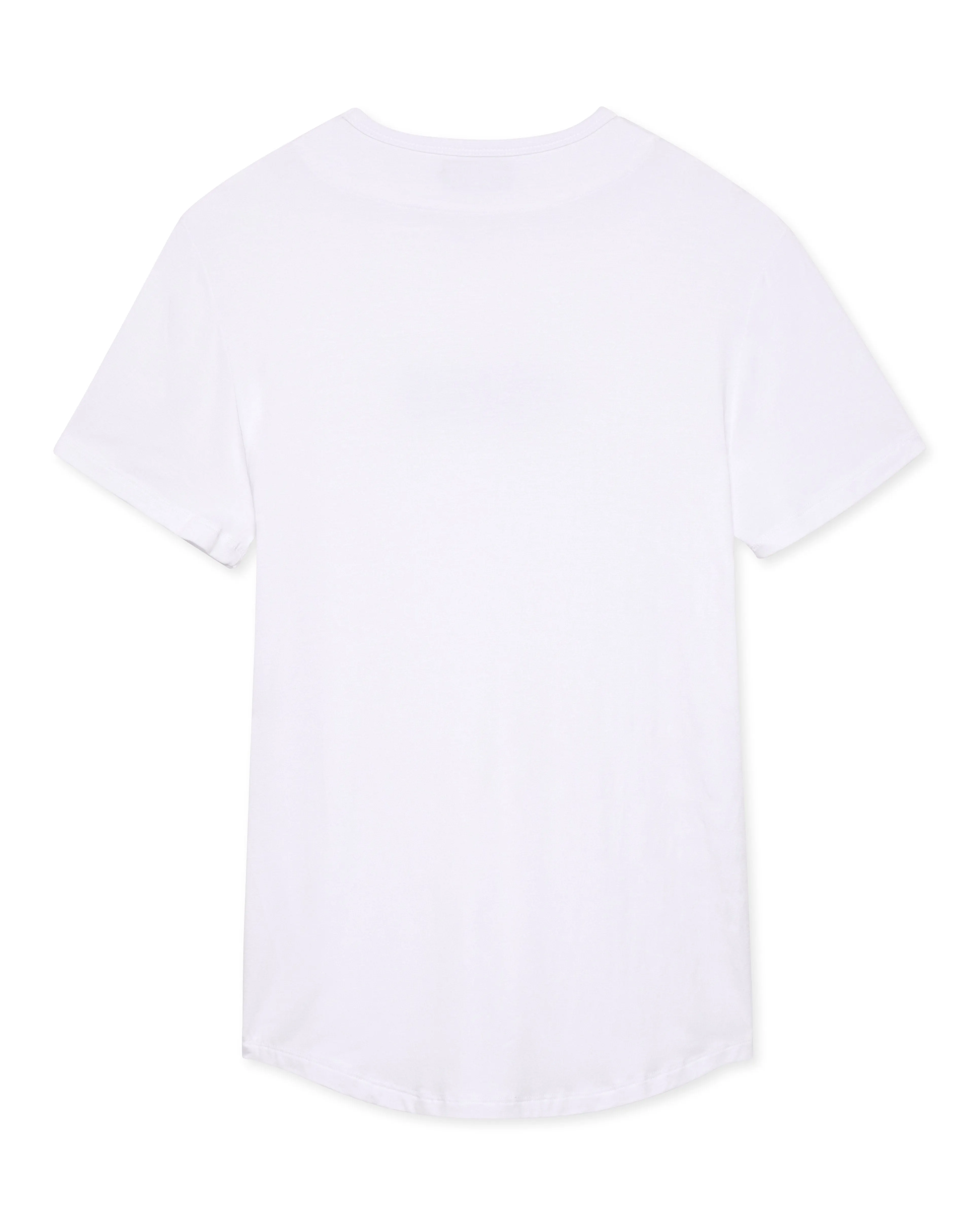 Boxed Logo Drop Cut T-Shirt - White