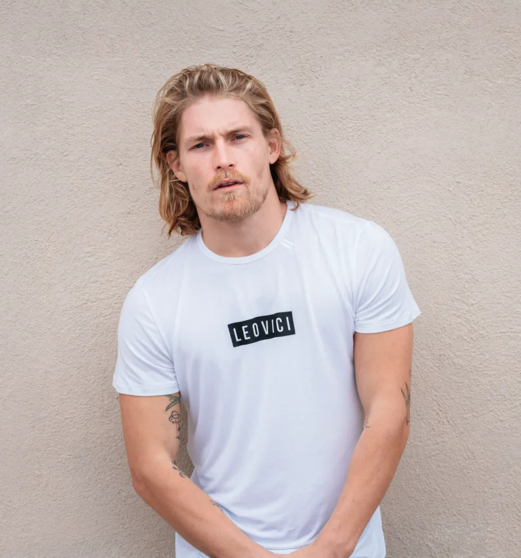 Boxed Logo Drop Cut T-Shirt - White