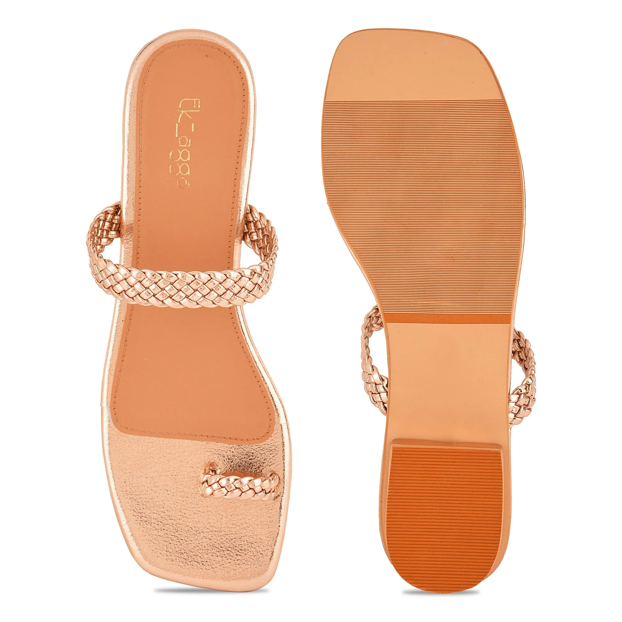 Braided Rosegold Strap