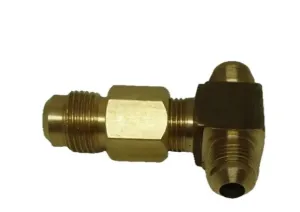 Brass Gas fitting 3-8 - 3-8 to 1-2 Flare Three Way Tee