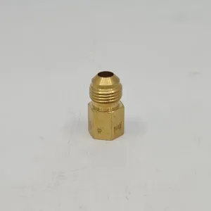 Brass Gas fitting 3-8 Flare Union with 1-4 Female Taper Thread 01-1612