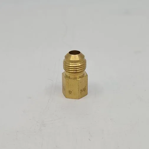 Brass Gas fitting 3-8 Flare Union with 1-4 Female Taper Thread 01-1612