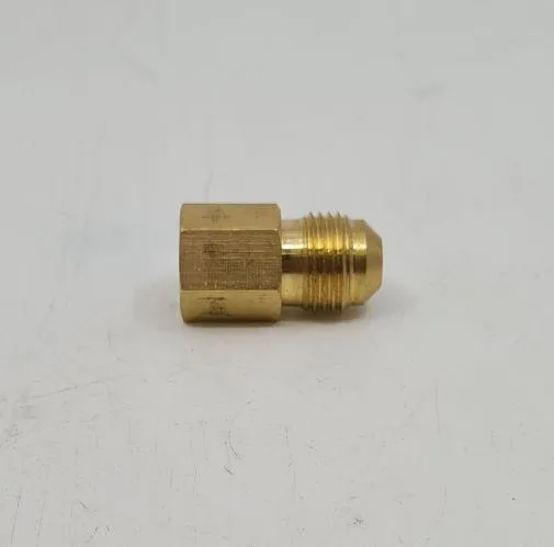Brass Gas fitting 3-8 Flare Union with 1-4 Female Taper Thread 01-1612
