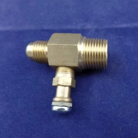 Brass Gas fitting 3-8 Test Point for 5-16 Flare for 5-16 Copper Pipe