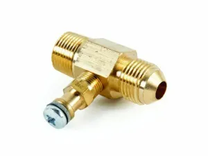 Brass Gas fitting 3-8 Test Point for 5-16 Flare for 5-16 Copper Pipe