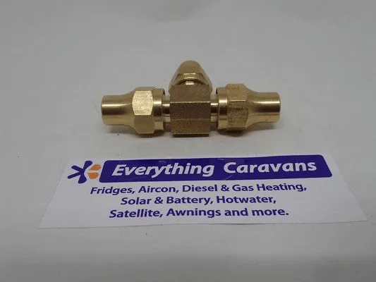 Brass Gas fitting 5-16 Flare Three Way Tee for 5-16 Copper Pipe with Flare Nuts 2352