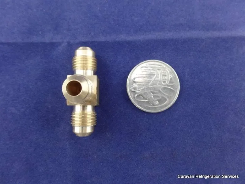 Brass Gas fitting 5-16 Flare Three Way Tee for 5-16 Copper Pipe