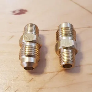 Brass Gas fitting 5-16 Flare Union for 1-8 Taper Thread x 2 01-.710