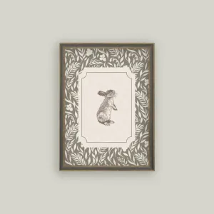 Brown Bunny Framed Artwork 11x15