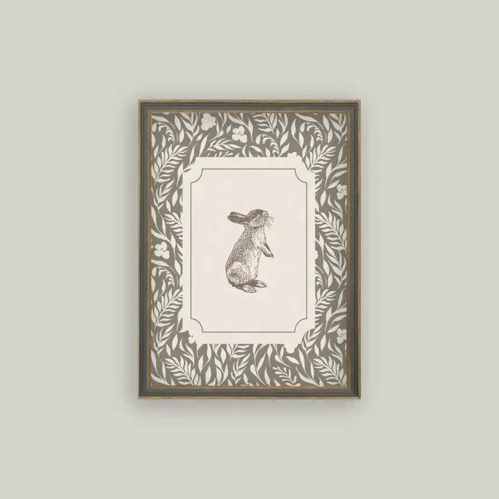 Brown Bunny Framed Artwork 11x15