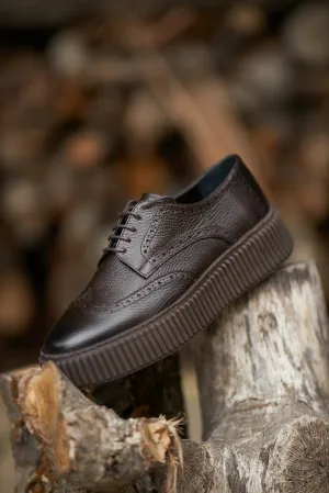 Brown Wingtip Casual Laces Shoes