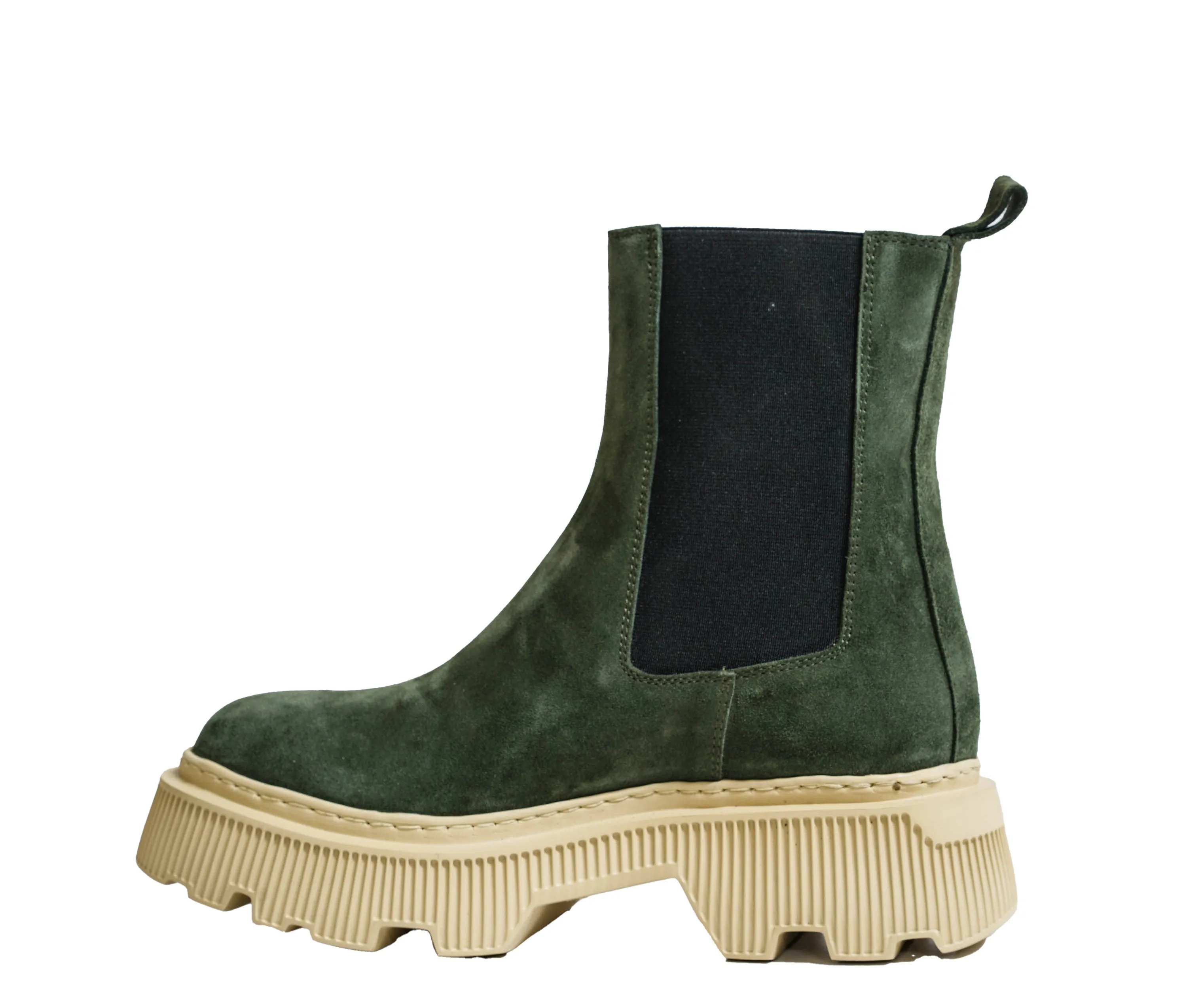 Bruglia Women’s Green Suede Pull On Boot 8735 30% OFF
