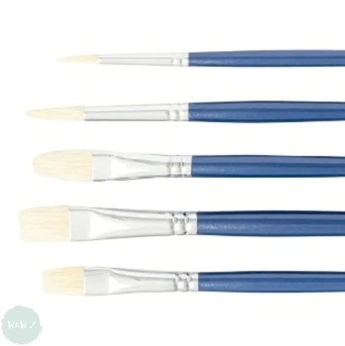 BRUSH SET -   INTRO TO ART Series C – 5 assorted Studio Hogs Hair Brush Wallet - CWA