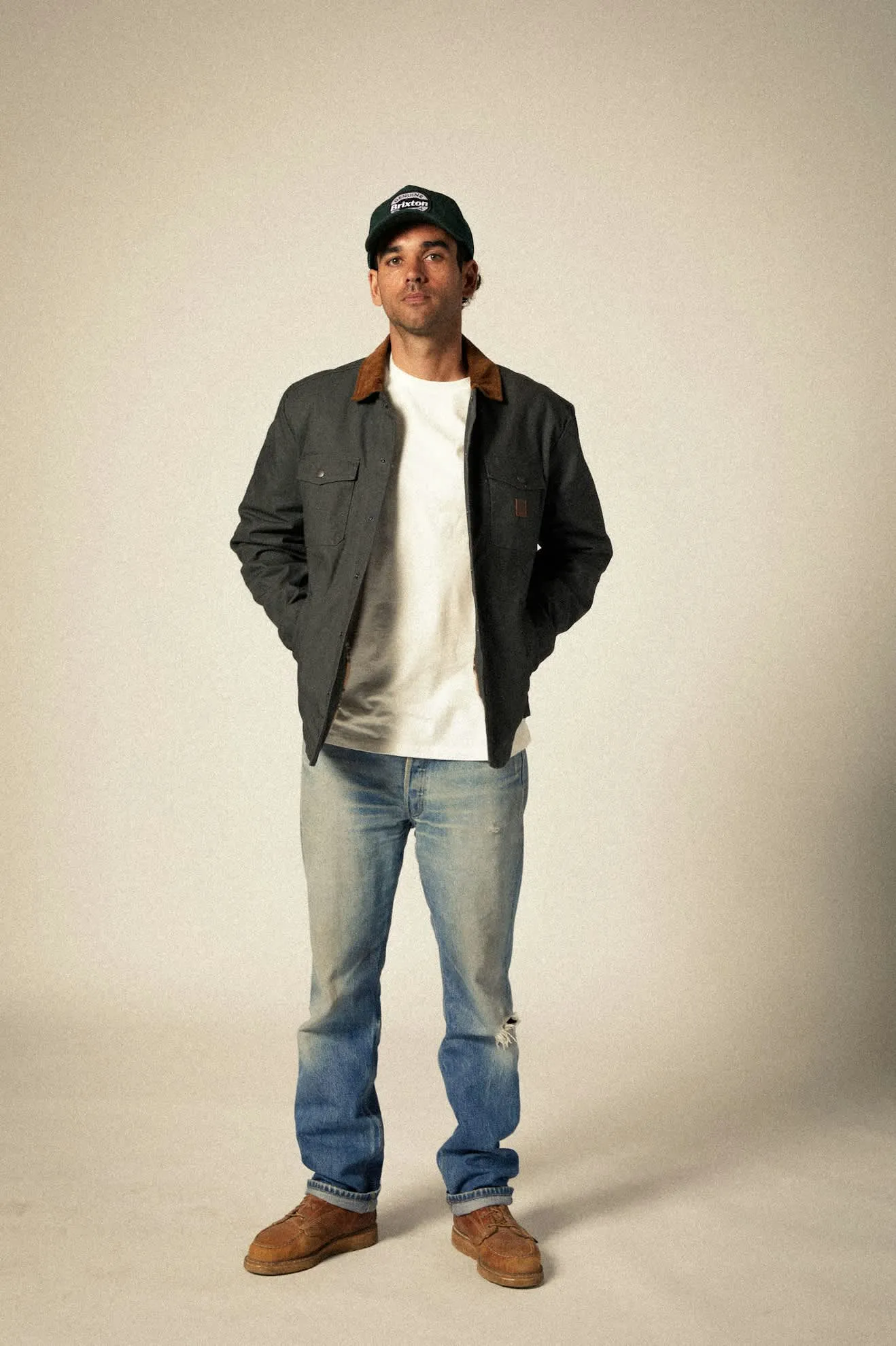Builders Durham Waxed Canvas L/S Flannel Lined Jacket - Washed Black