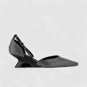 Bulbul Wedge Evening Sandal Black CAR5011