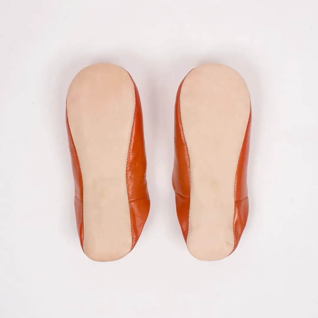 Burnt Orange Medium Babouche Slippers