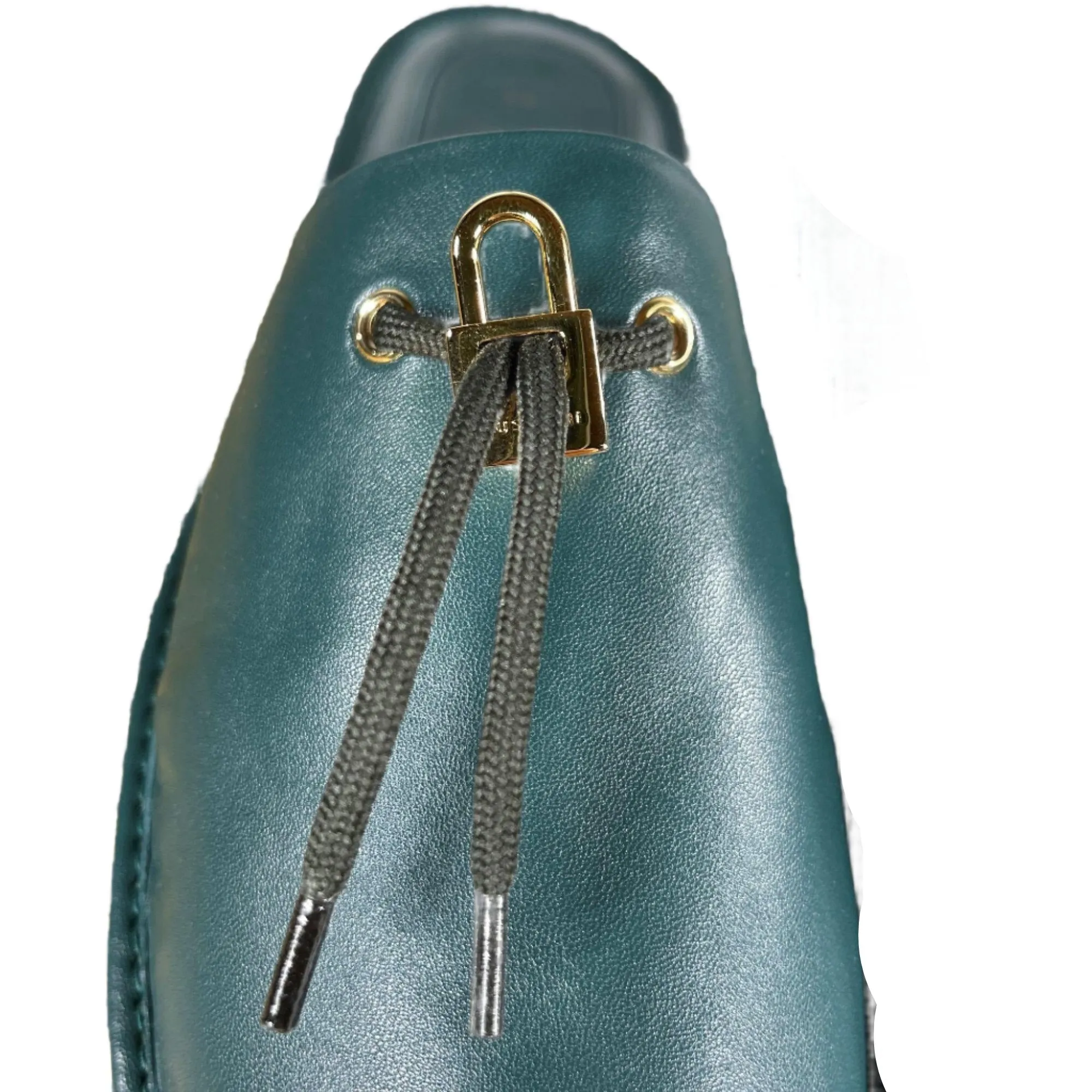 Buscemi Greenwich Petrol Leather Slippers