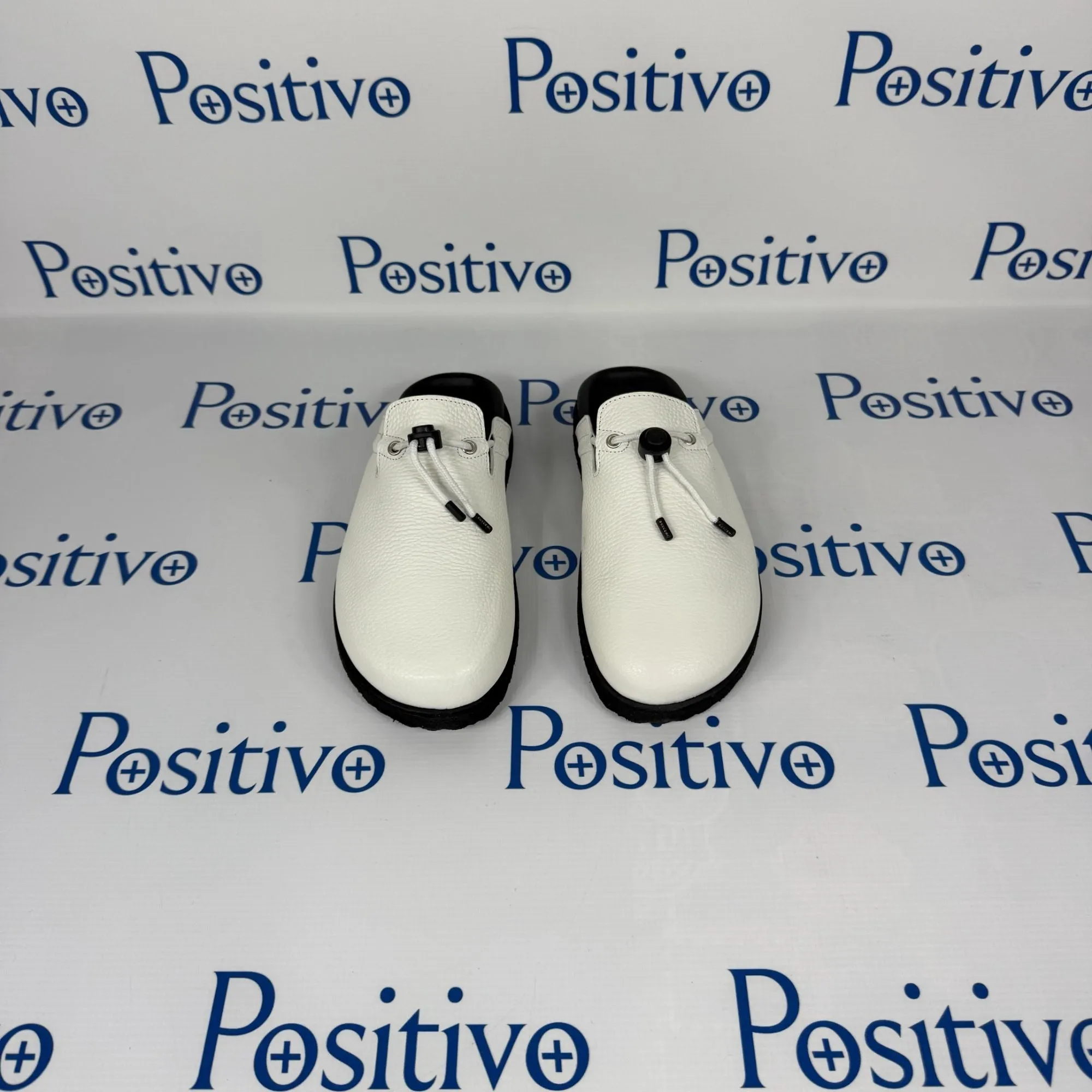 Buscemi Mens Pietro New Alce White Leather Slippers