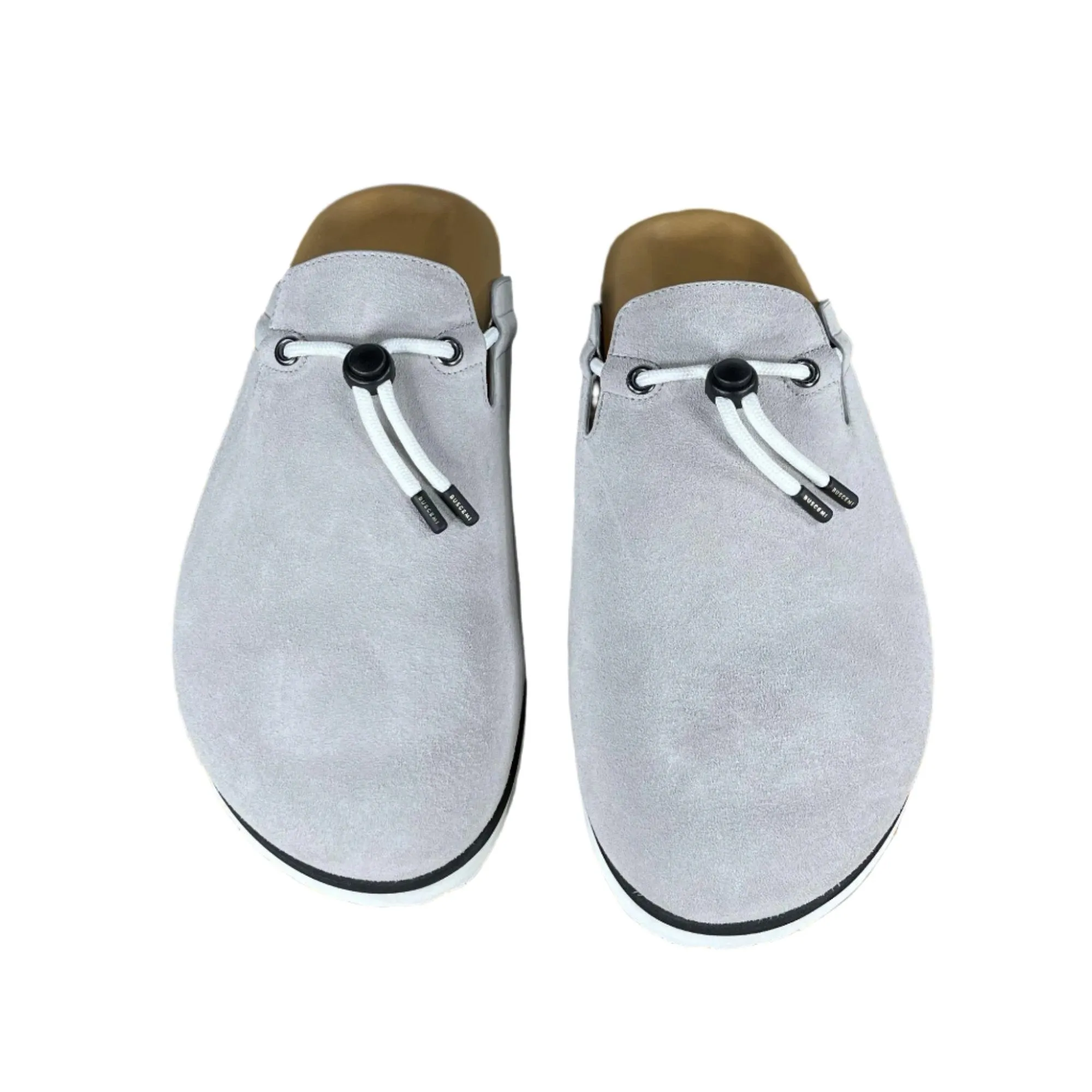 Buscemi Pietro Grey Suede Leather Slippers