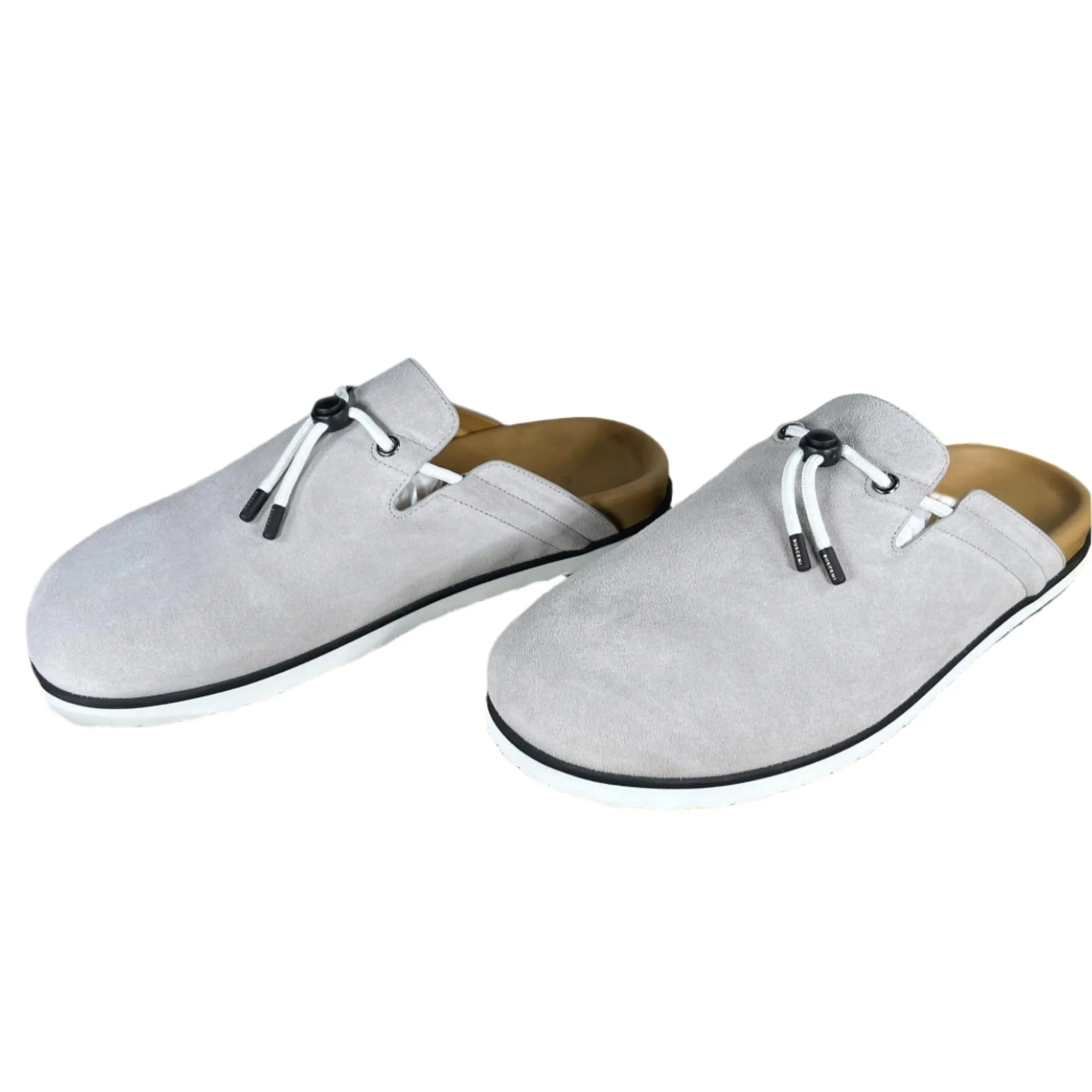 Buscemi Pietro Grey Suede Leather Slippers