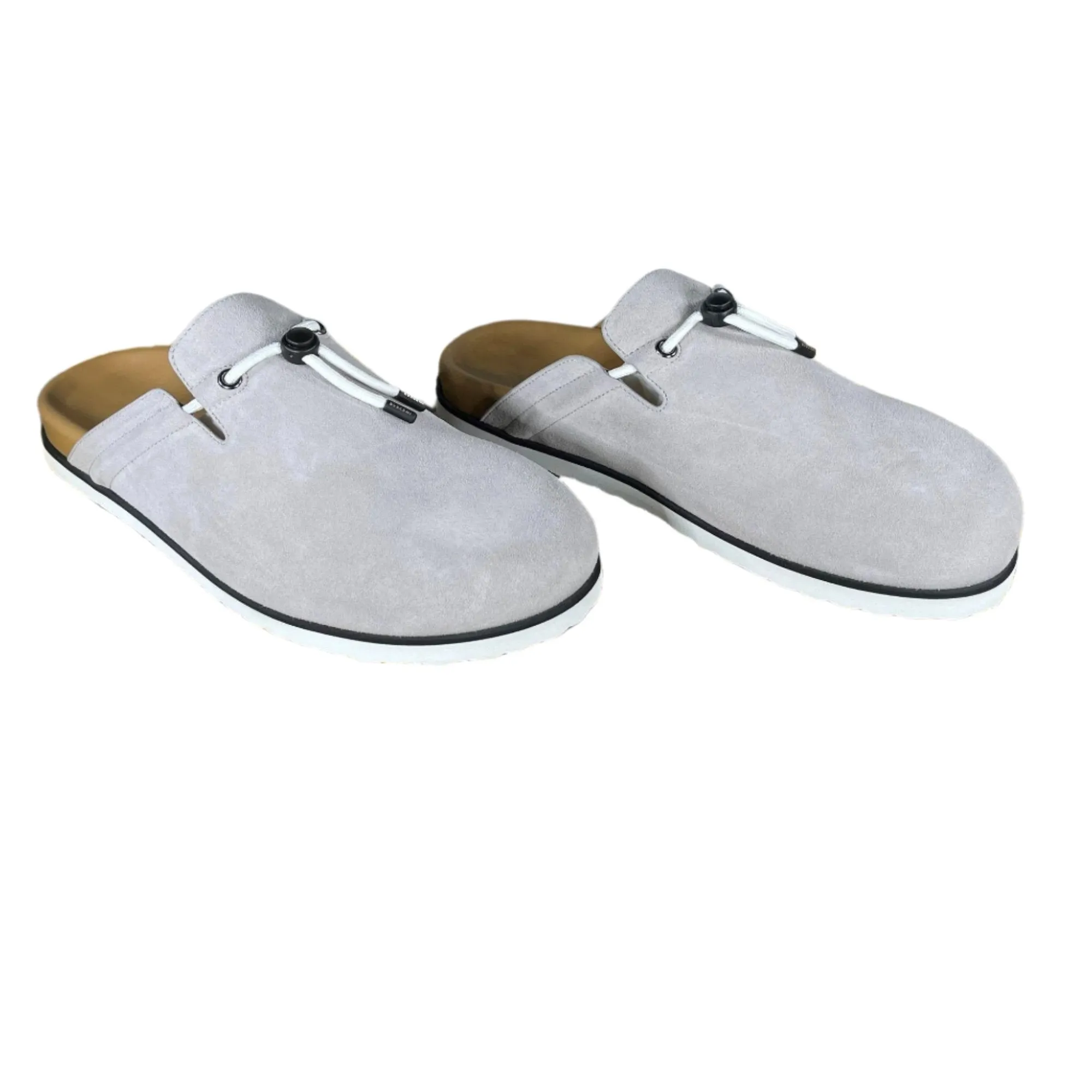 Buscemi Pietro Grey Suede Leather Slippers