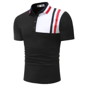 Business Casual Patchwork Golf Shirt