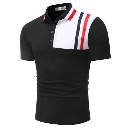 Business Casual Patchwork Golf Shirt