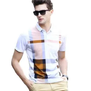 Business Casual Plaid Golf Shirt