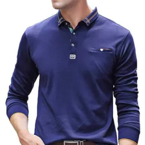 Business Casual Printed Collar Golf Shirt
