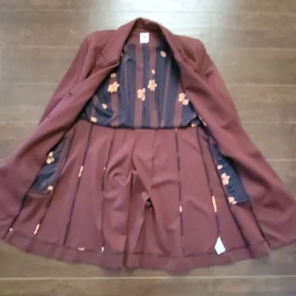 Cabi Blazer Jacket Womens M Chocolate Brown Old World Vintage Dark Academia