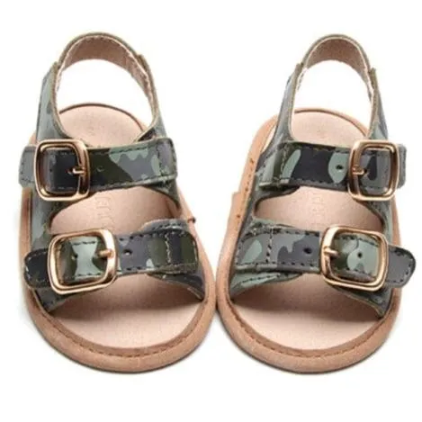 Camo- Summer Sandal - US Size 2-4 - Soft Sole