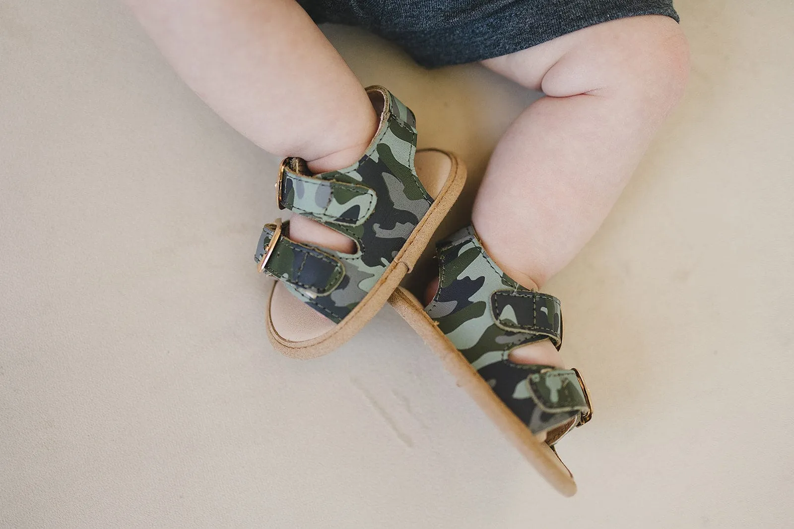Camo- Summer Sandal - US Size 2-4 - Soft Sole