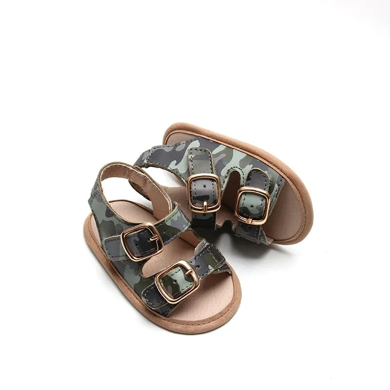 Camo- Summer Sandal - US Size 2-4 - Soft Sole
