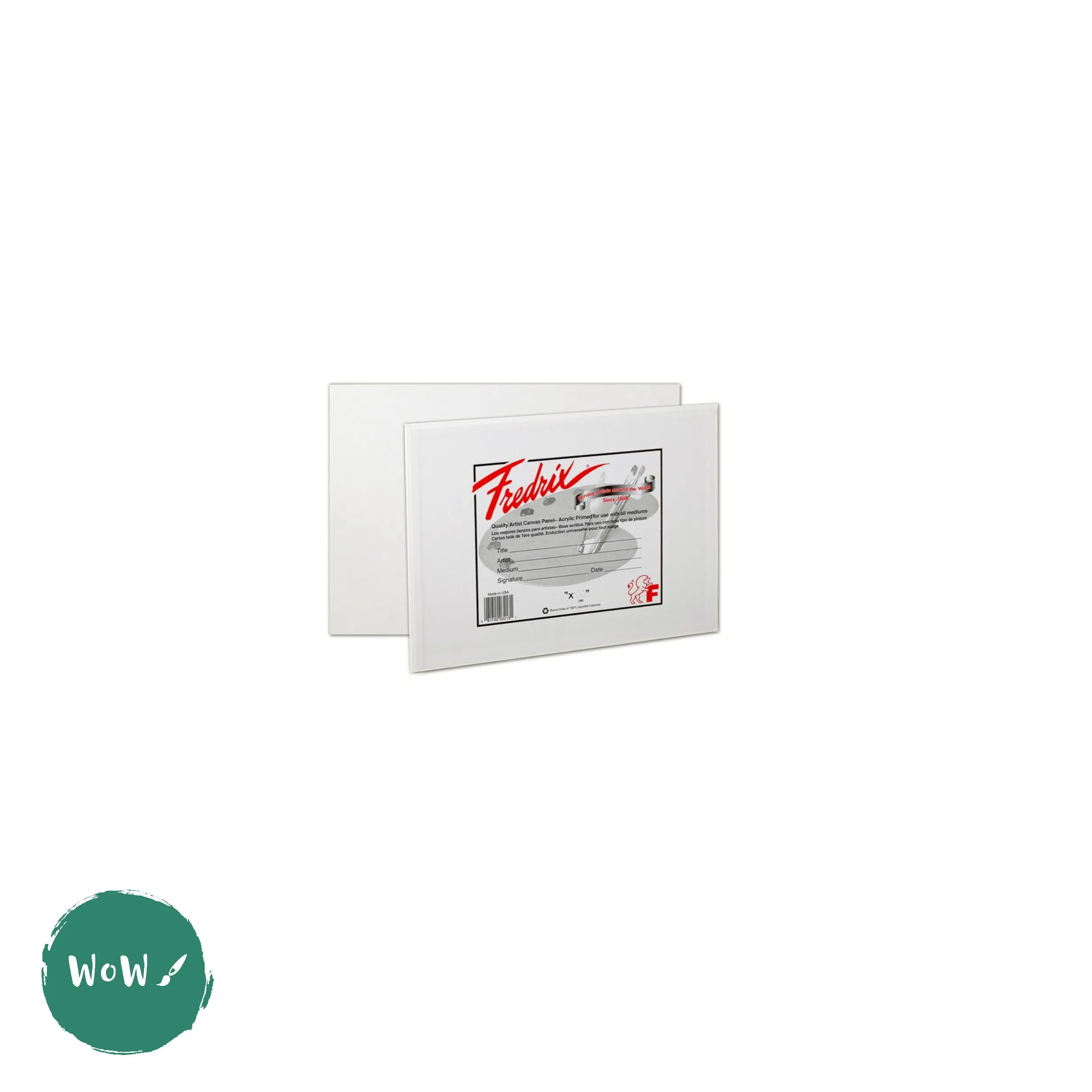 Canvas Board - WHITE PRIMED - FREDRIX - 16 x 20"