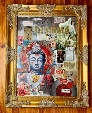 Canvas Budha Collage Art Dharma