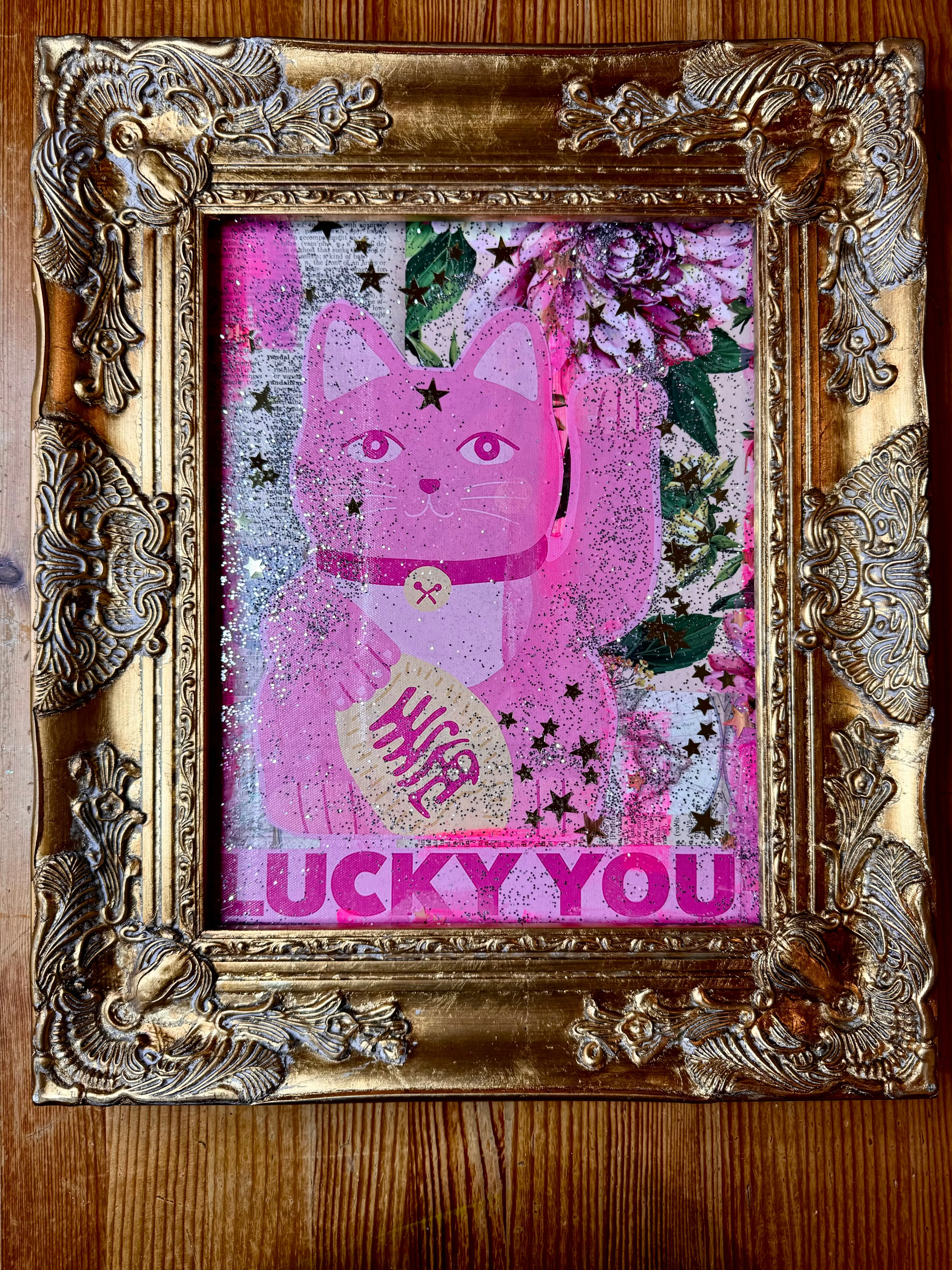 Canvas Collage Art Lucky You