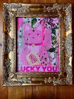 Canvas Collage Art Lucky You