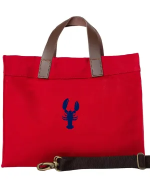 Canvas Tote Lobster Design In Red