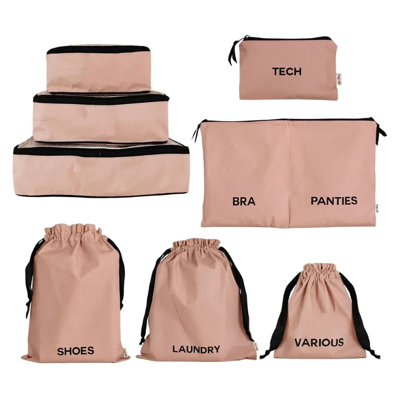 Canvas Travel Pack - Pink/Blush