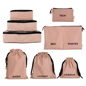 Canvas Travel Pack - Pink/Blush