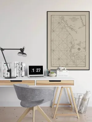Cape of Good Hope Map Print Wall Art| 1752 South Africa Vintage Map Wall Prints