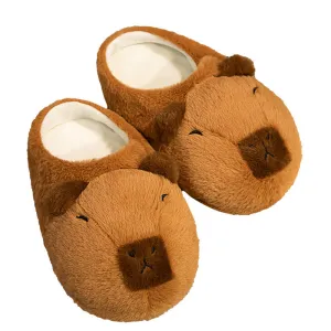 Capybara Plush Slippers Winter Girls