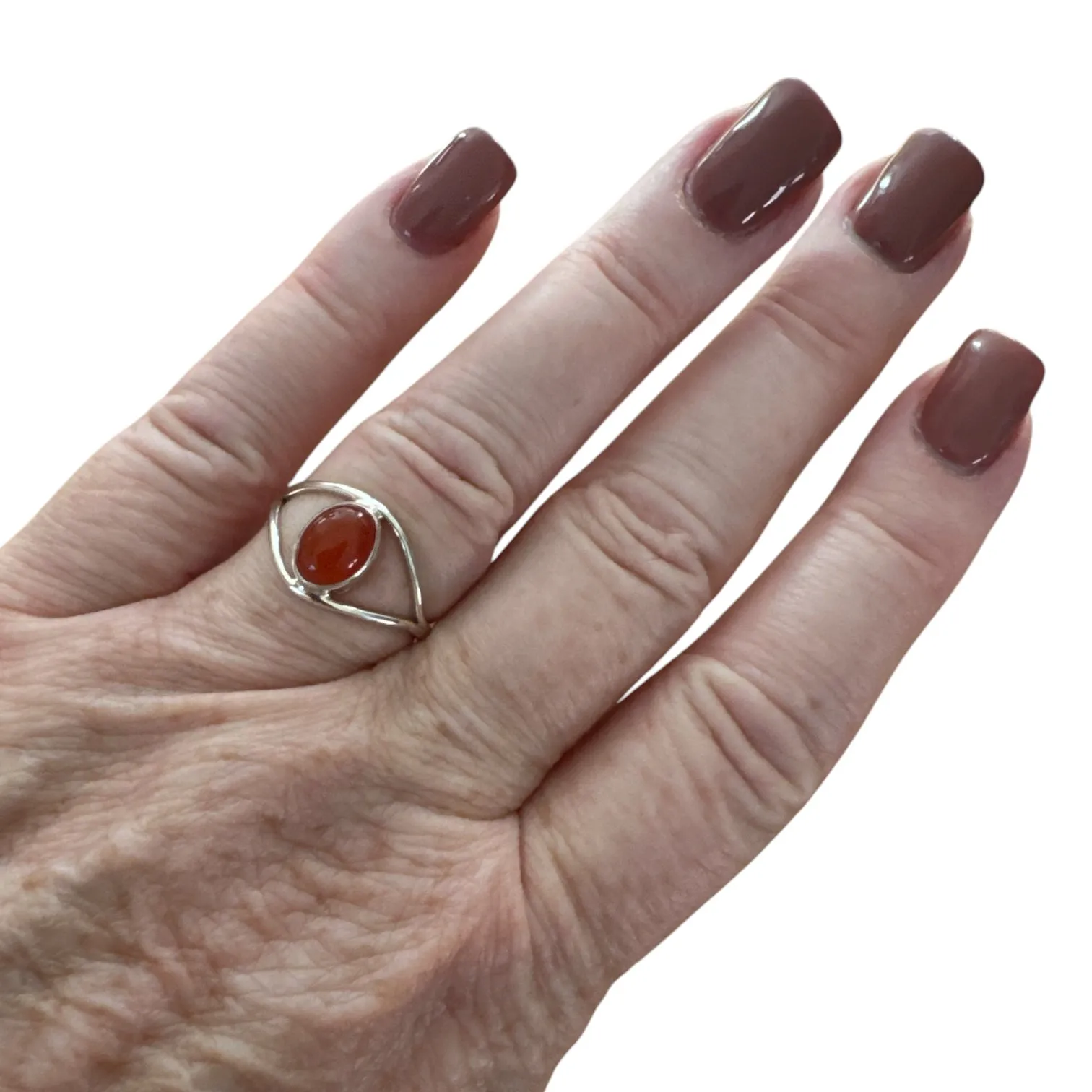 Carnelian Solid 925 Sterling Silver Ring