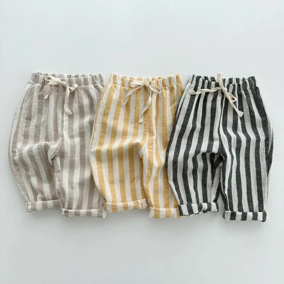 Casual Loose Striped Trousers