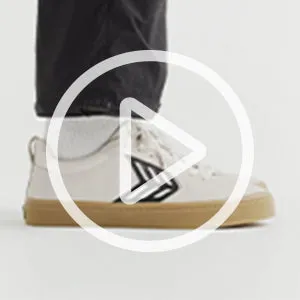 CATIBA PRO Low Gum Vintage White Suede and Canvas Black Logo Sneaker Men
