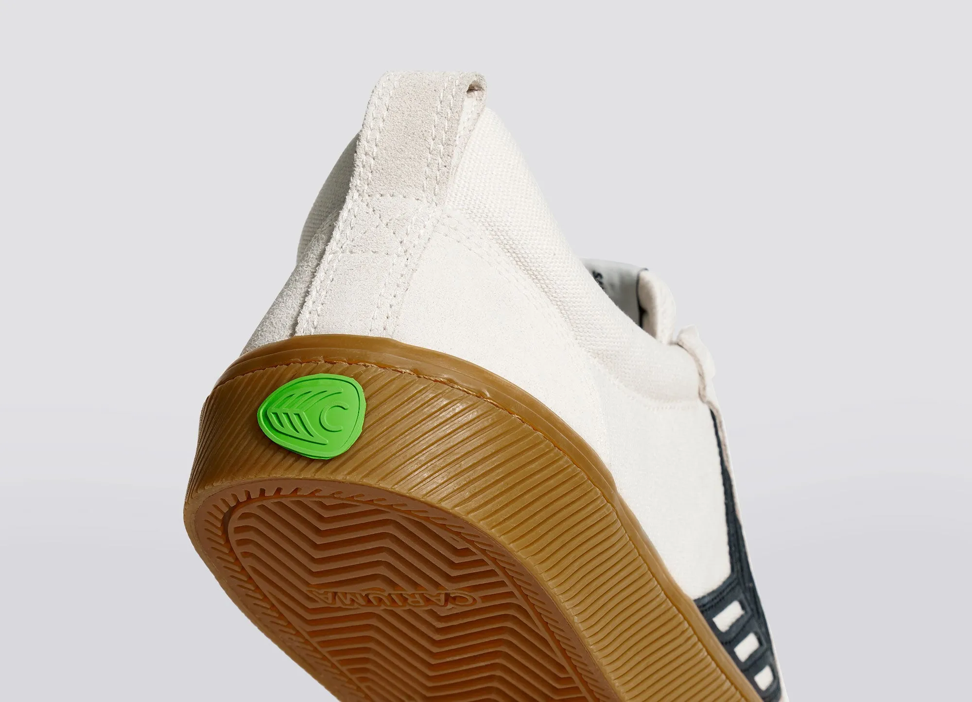 CATIBA PRO Low Gum Vintage White Suede and Canvas Black Logo Sneaker Men